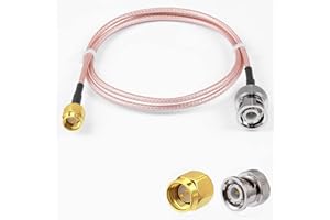 Vecys SMA Męski na BNC Męski Kabel Koncentryczny RF 50ohm SMA na BNC RG 316 Kabel Połączeniowy 23.6"/60CM do Antena Ham Radio Bezprzewodowe Urządzenia LAN Radia Wi-Fi