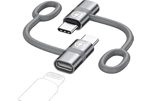 RAVIAD Adattatore Lightning USB C [2 pezzi], Adattatore da Lightning Femmina a USB C Maschio Supporta di Ricarica per iPhone 15 Pro Max, Samsung Galaxy, MacBook, Pad, Pixel, Non per Cuffie/Audio/OTG