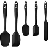 Hotec Spatules en Silicone, Spatule Patisserie, qualité Alimentaire Ustensiles de Cuisine pour Cuisson et Mélange, Résistant 