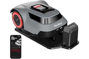 Redkey MGC500 Robot Tondeuse, Max. 500 m², Détection de Rupture de Câble, Pente de montée 45%, Plateau de Lames à Levage Automatique, Contrôle Via Application, Sourdine Automatique, pour Jardins