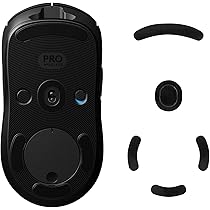 kwmobile Set Piedini di Ricambio per Mouse Compatibile con Logitech MX Master 2S Mouse - Gommini nero - per Maggiore Controllo e Scorrevolezza