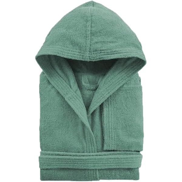 Accappatoio Unisex Spugna Pop Corn Ultra Assorbente - Con Cappuccio E Tasche, Morbido E Comodo - Foto 10