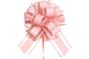Lilbitty 5 Stück Geschenk Schleife, Große Schleife Riesen Schleife Geschenk. Große Pull Bow für Auto Dekor Hochzeit New Houses Party Feier Geschenkschleife Tüten,Rosa