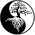 NBEADS Tree of Life Metal Wall Art Decor, 11.8" Yin Yang Wall Art Black Wall Hanging Decor Silhouette Wall Art for Bedroom Living Room Bathroom Office Garden Hotel Wall Decoration