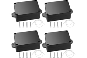 GAOMOENY Puszka rozgałęźna, wodoszczelna IP65, puszka rozdzielcza na zewnątrz, czarna, akcesoria elektryczne, obudowa z tworzywa sztucznego, 83 × 58 × 34 mm