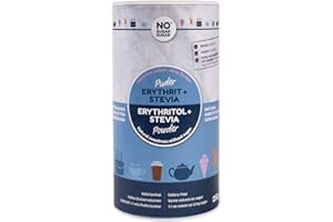 ‎NOSUGARSUGAR NO SUGAR SUGAR Erythrit+Stevia Puder 250g, vegan, 100% zucker- & kalorienfreier Zuckerersatz, zahnfreundliche 1:1 Süße gegenüber Zucker, gesunde Alternative ohne Eigengeschmack zum Backen und Süßen