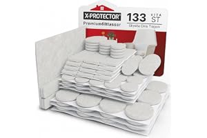 Filtkuddar för möbler X-PROTECTOR 133 PCS Premium Självhäftande filtkuddar | Möbeltassar för alla golv - Bästa Möbeltassar för stolar - Skydda ditt trägolv och laminatgolv!