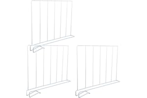 VINFUTUR 3 Stück Regaltrenner Metall für Kleiderschrank Regalteiler Verstellbar Trennwand Ohne Bohren Kleiderschranksystem Regalsystem Ordnungssystem Hilfe für Kleiderschrank Badezimmer Küche Bücherregal