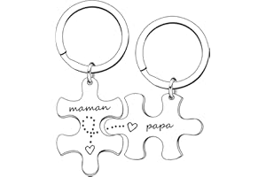 GUOYU Cadeaux Papa Maman Porte-clés Femmes Hommes Cadeaux de Noël en Famille Cadeau de la Fête des Pères Cadeau de la Fête des Mères
