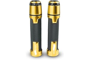 YUANQIAN Manubrio moto generale e tappo terminale del manubrio Compatible con Monster 400 620 695 696 796 797 821 821 Stealth 1100 1200 1200S (Oro)