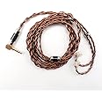 Concept Kart Xinhs 0.75MM Upgrade Cable with 3.5MM Plug for IEMs, 4 Strands Single Crystal Copper LITZ Structure HiFi Earphone Audio Upgrade cable (0.75MM QDC To 3.5MM (L-Shape))
