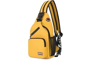 FANDARE Mujer Bolsa de Pecho Mochila Pequeña con Orificio para Auriculares Bolsos Cruzados Niña Bandoleras Cruzada Deporte Viaje Ciclismo Intemperie Sling Bag Poliéster Duradero