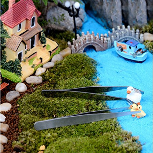 14Pcs Mini Gartenarbeit Handwerkzeuge Set Sukkulenten Pflanzen Bewässerung Flaschen Verpflanzung Miniature Fairy Garten Pflanzung Hand Tools Set Include Pruner, Mini Rake, Wasser Flasche und Schaufeln - 4