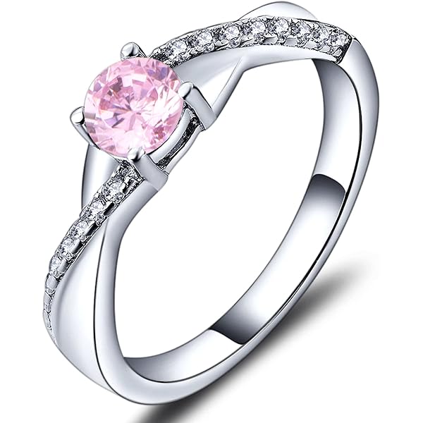 YL Anello Eternità Donna In Argento 925 Con Zirconi Bianchi - Regalo Fidanzamento O Anniversario