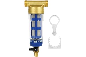 Btstil Filtr do wody, wielokrotnego użytku, filtr typu spin-down, do wody, filtr do wody, filtr wstępny, filtr osadu do węża fontannowego (gwint 3/4")