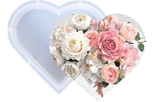 EIDOCT 1Pcs Large Heart Silicone Mold, Heart Resin Mould, Deep Resin Mould, for Making Jewelry Candle Soap, DIY Handmade Crafts, Flowers Preservation, Bookends, Souvenir, Gifts, Wedding, Anniversary