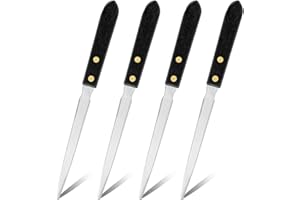 TINOALY Pack of 4 Envelope Opener with Wooden Handle, Letter Opener, Envelope Cutter, Post Opener Tool, Letter Opener Knife, Envelope Opener Knife for the Office, Home, School