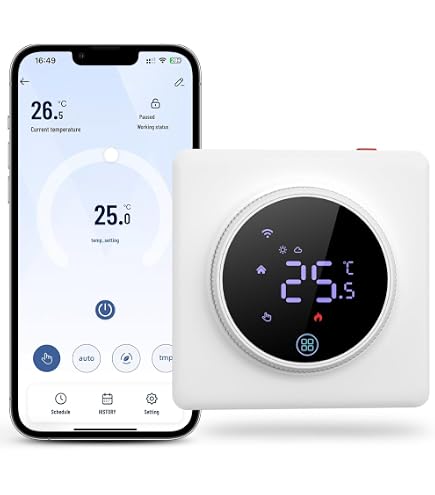T-storm Smart Wi-Fi-Thermostat Für Heizkessel, Kompatibel Mit Box 86 X 86 Kompatibel Mit Alexa Und Google Home Und Ifttt
