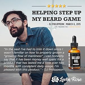 Beard Oil and Leave In Conditioner - Spiced Sandalwood by Leven Rose 100% Pure Natural Organic for Groomed Beards… - Image 6