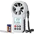 Digital Anemometer, Handheld Wind Speed Meter with Temperature/Humidity Sensor, USB & Bluetooth Connectable Air Flow Meter Wind Gauge for CFM/Drone/HVAC/Sailing/Surfing/Kite Flying Gray