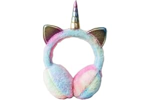 SEDEX Earmuffs for Girls Unicorn Ear Muff Winter Faux Fur Ear Warmers Ear Cover with Cute Sequins Ears for Women Kids
