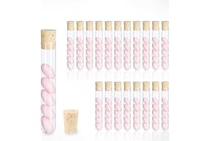 Tuuters 100 Glass Test Tubes with Cork Closure, Natural Corks, Small Spice Jars (120 x Diameter 20 mm)
