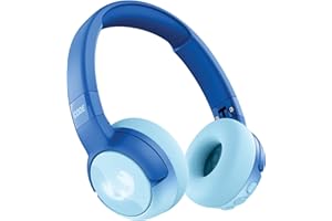 Fresh 'n Rebel Code Junior, kabellose Bluetooth-Kopfhörer für Kinder, sicherer Klang (<85dB), inklusive Audiokabel und Aufkleber, Buddy Beats, LED-Lichteffekte. 48 Std. Spielzeit (Wavy Water)