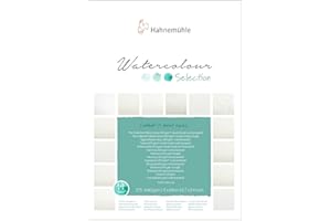 ‎HAHNEMÜHLE Hahnemühle Watercolour Selection, 14 verschiedene Aquarellpapiere zum testen, 275-640 g/m², 17x24cm