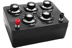 Dciustfhe Iron Variable Decade Resistor Box 0-9999.9 Ohm 165X125X60Mm forPhysical Teaching