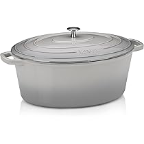 Kela 11943 Braadpan met deksel, gietijzer, laagje email, hoge warmte-opslag, geschikt voor inductiekookplaten, 9,5 l, rood, ovaal, Calido, één maat