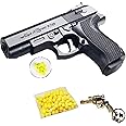 RZA Sporting Product Pubg Gun with Keychain and BB Bullets Toy Gun P 729 for Kids & Darts with Bullets Gun Key Chain Guns & Darts (Black) (Gun 1)