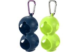 PATIKIL Golfbollhållare, silikon 2 bollar bärare skyddande bärbar ärm med spänne för golfväska bä