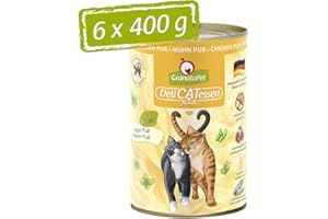 GranataPet Delicatessen Chicken PUR, Wet Food for Cats, Grain-Free Feed & No Added Sugar, Cat Food with High Meat Content and High-Quality Oils, 6 x 400 g, 198387