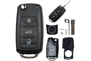 KONIKON Auto Fernbedienung Gehäuse Modern Rohling HAA Ersatz Klappschlüssel passend für VW Seat NEU