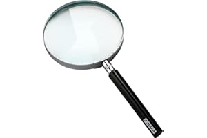 Arda Lente Di Ingrandimento - Lente D'ingrandimento Classica Con Vetro Ottico. Lenti Ingrandimento Con Zoom 2x. Diametro Lente Di 100mm