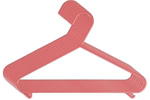 BIECO cintres cintres pour bébé enfant Hanger cintres en plastique pour la longueur du meuble de rangement de garde-robe 29,5 cm, 8 pièces, rose, petit, ARTN 04014144