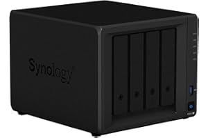 Synology DS918+ 8Go NAS 16To (4x 4To) WD Red Pro Noir pour Ordinateur, Montage au sol, en rack, Métal