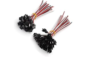 YIXISI 20 Pairs JST SM 3-Pin 2.54mm Pitch Plug Male and Female Connector Adapter with 150mm Electrical Cable Wire for LED Light