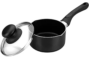 IBILI Casseruola con beccuccio e coperchio in vetro, alluminio, 12 cm, antiaderente, adatta all'induzione