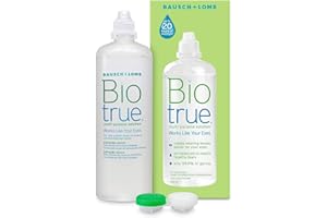 Biotrue Multi-Purpose Contact Lens Solution, 300 Ml - Cushions and Rehydrates Soft Contact Lenses Comfortable Wear - Condition, Clean, Remove Protein, Disinfect and Rinse - Includes Lens Case