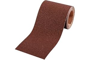 kwb Rouleau abrasif 5 m x 93 mm en corindon avec grain 120, encollage résine synthétique de haute qualité et support papier renforcé pour le ponçage moyennement fin du bois et du métal