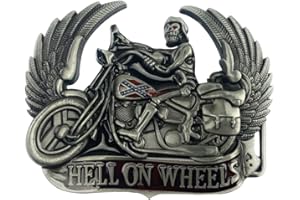 通用 Lkmy Mens Belt Buckle, 3D Skull Locomotive Motorcycle Belt Buckle,Western Cowboy Death Skeleton Vintage Eagle Belt Buckle, Cool Jeans Accessory for Men Women Father's Day, Christmas, Birthday Gift