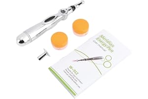 FILFEEL Bolígrafo electrónico de acupuntura, bolígrafo Meridian Energy, herramienta de belleza para la salud del masajeador corporal, para la espalda, pie, cuello, hombro, liberación del dolor