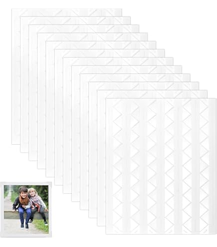 Coins Photo Auto-adhésifs – 32 Pièces Pour Accrocher Photos Et Cartes Postales Sans Percer – Stickers Muraux Déco
