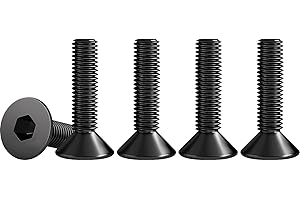 Drenky 50 Stück Senkkopfschrauben Schwarz Edelstahl V2A VA A2 Senkkopf Schrauben M4 X 20mm DIN 7991 / ISO 10642 Gewindeschrauben Rostfrei Steckdosen Schrauben Metrisches Regelgewinde