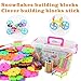 Produktbild Schneeflocken bausteine NanHong Kunststoff Bausteine Schneeflocken Lernspielzeug ab 3 mit Rädern Pädagogisches Spielzeug Aufbewahrungsbox Bildungs Bausteine für kinder