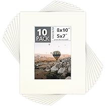 Mat Board Center Double Mat - Acid Free 8-ply Thickness White