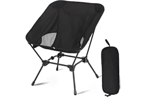 Yunjuhop Silla Plegable Camping, 120 kg, Ultraligera, tamaño pequeño con Bolsillos Laterales, para Picnic, Pesca, jardín, Senderismo, al Aire Libre