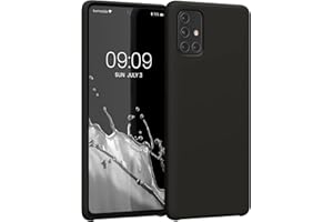 kwmobile Carcasa Compatible con Samsung Galaxy A71 Funda - Case TPU y Silicona antigolpes - Apto Carga inalámbrica - Negro Mate