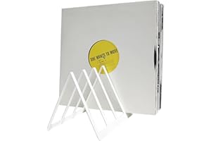 etterr Supporto espositore per 50 dischi in vinile (Bianco).